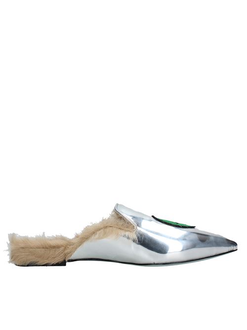 Mules in pelle. CHIARA FERRAGNI | CF2155ARGENTO-VERDE